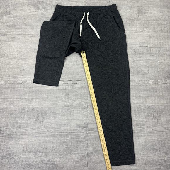 Vuori Men's Large Ponto Performance Dream Knit Pants Heather Black V418 Stretch - Picture 2 of 8